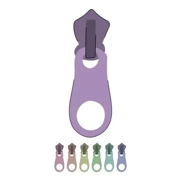 Sketch zipper puller vector cartoon graphic 스톡 일러스트