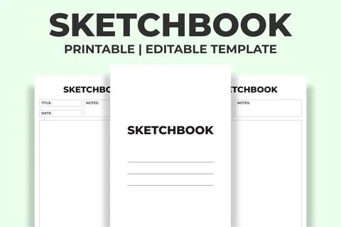 Sketchbook KDP Interior Stock-Illustration
