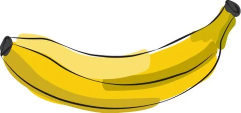 Sketched Banana Stock Illustration