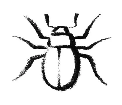 Sketched beetle Stock Illustration