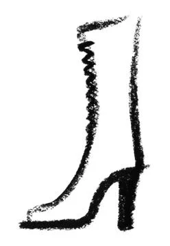 Sketched boots Stock Photos