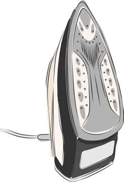 Sketched Clothes Iron Stock Illustration
