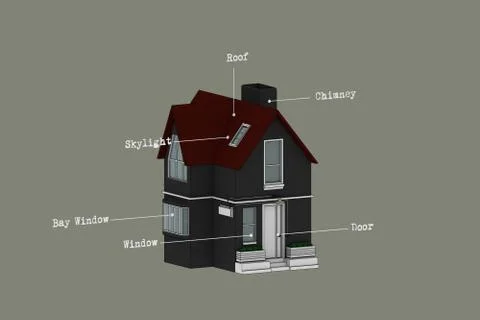Sketched house Stock Illustration