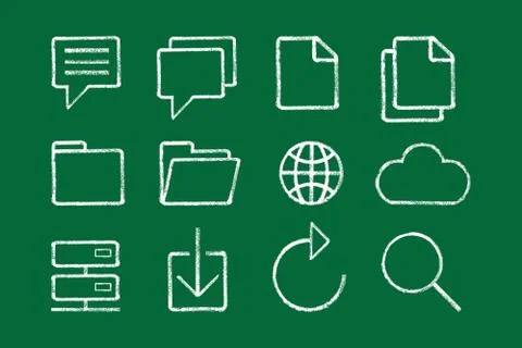 Sketched internet icons vector Stock Illustration