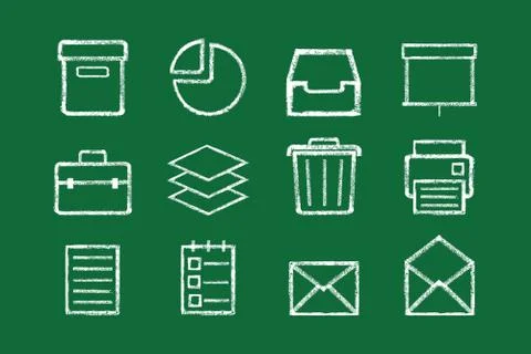 Sketched internet icons vector Stock Illustration