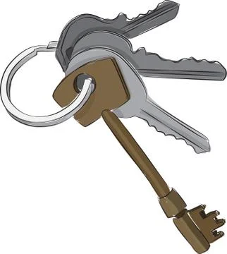 Sketched Keys Stock Illustration