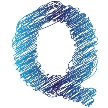 Sketched letter q Illustrazione stock
