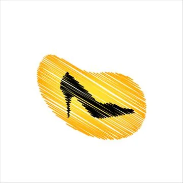 Sketched shoe Stock Illustration