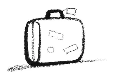 Sketched suitcase Stock Illustration