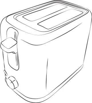 Sketched Toaster Stock Illustration