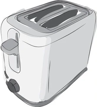 Sketched Toaster Stock Illustration