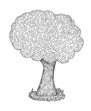 Sketched tree Stock Illustration