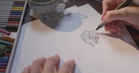 Sketching and Drawing Stock Footage 115723186