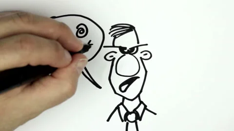 Sketching a cartoon doodle Видео 34644465