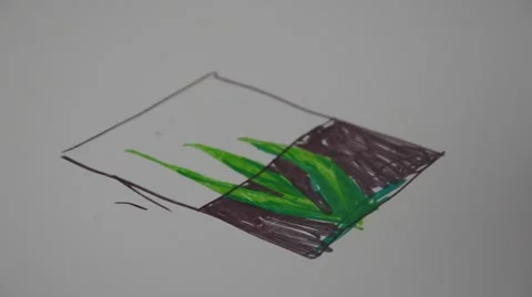 Sketching with colored pencils. Video stock 41563607
