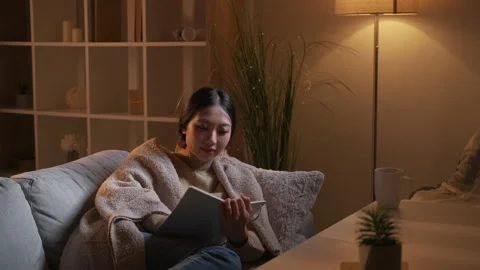Sketching hobby creative home leisure relaxed girl Stock Footage 201512956