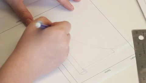 Sketching on paper Stock Footage 10580262