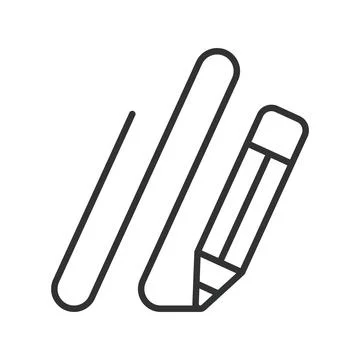 Sketching process concept, icon in line design. sketching, drawing, creativity Stock Illustration