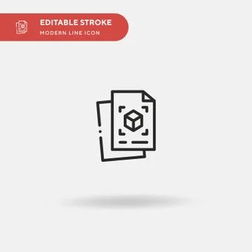 Sketching Simple vector icon. Illustration symbol design template for web mob Illustrazione stock