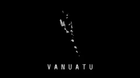 Sketching vanuatu map animation on black background Stock Footage 320790115