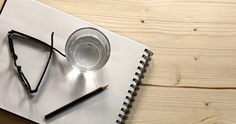 Sketchpad with glasses Stock Footage 84712670