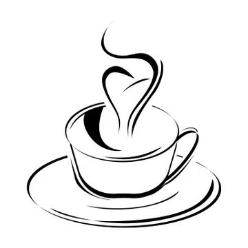 Sketchy coffee cup Stock Illustration