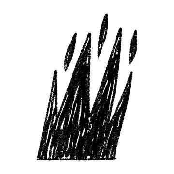 Sketchy flame set tribal. fire with dancing smoke. Tattoo icons collection... Stock Illustration