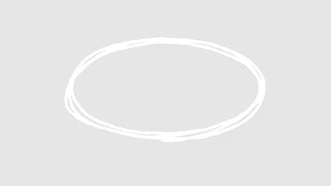 Sketchy Hand Drawn Oval Circle Animation on Transparent Background Video stock 337397534
