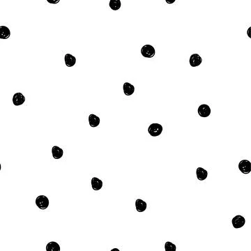 Sketchy hand-drawn points vector seamless pattern. Stock Illustration