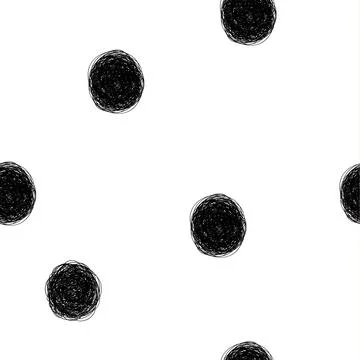 Sketchy hand-drawn points vector seamless pattern. Stock Illustration