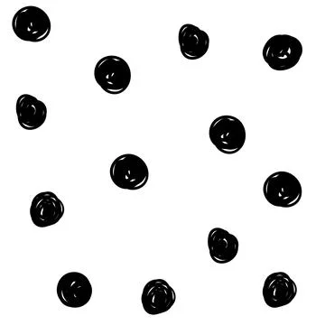 Sketchy hand-drawn points vector seamless pattern. Illustrazione stock