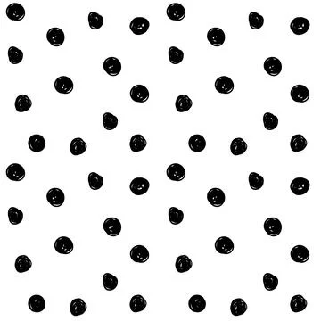 Sketchy hand-drawn points vector seamless pattern. Stock Illustration