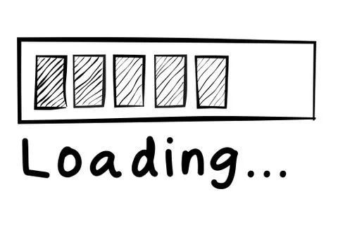 Sketchy of loading sign Stock Illustration