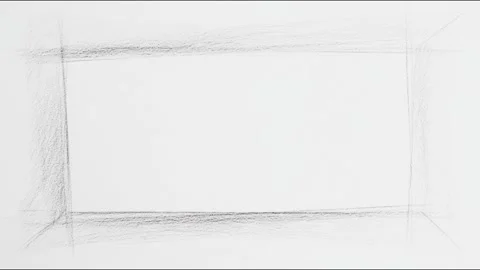 Sketchy pencil border frame copy space text overlay hand drawn digital seam.. Stock Footage 339791802