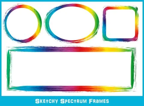 Sketchy Spectrum Frames Ilustração Stock