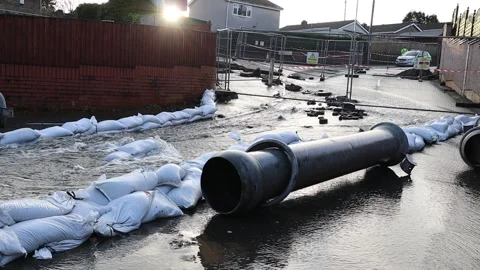 Skewen Flood 動画素材 240192689