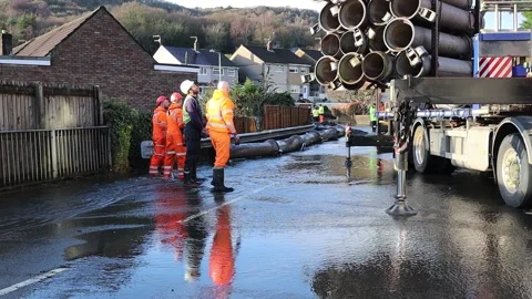 Skewen Flood 動画素材 240194067