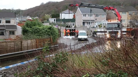 Skewen Flood 動画素材 240194628