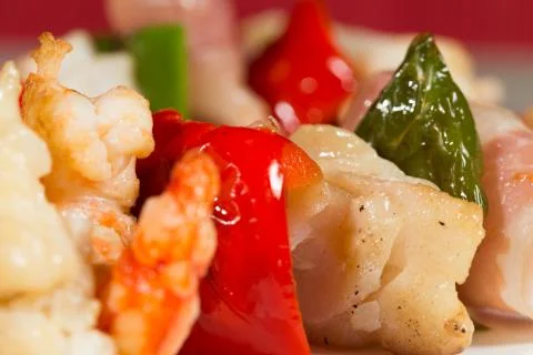 Skewer cod Stock-Fotos