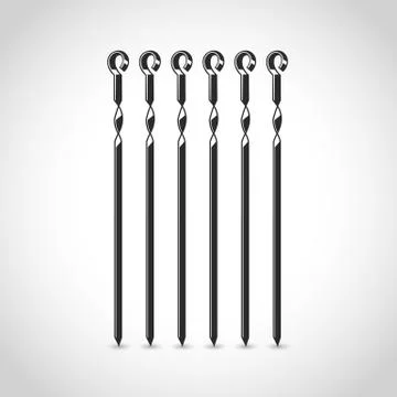 Skewer flat icon Stock Illustration