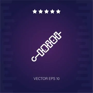 Skewer vector icon Stock Illustration