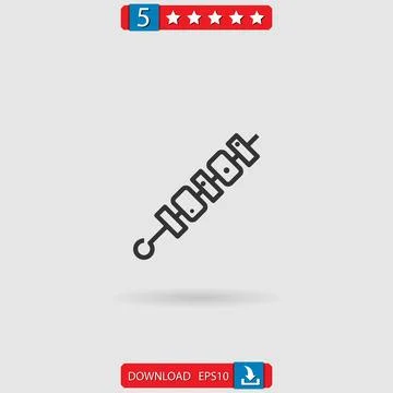 Skewer vector icon Stock-Illustration