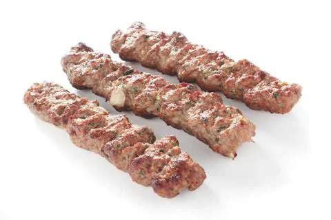 Skewered kebabs Stock Photos
