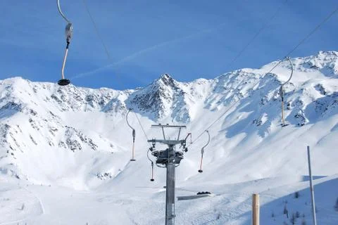 Ski area in Alps Stock Photos