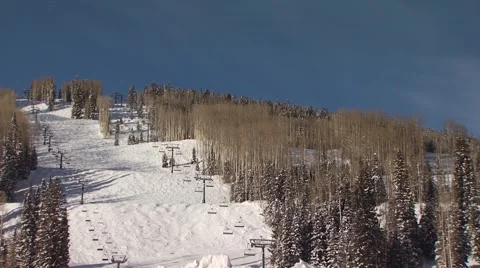 Ski area in Colorado Stock Footage 60691027