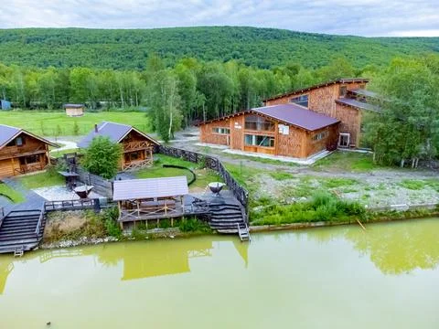 The ski base is in autumn. Stock Photos