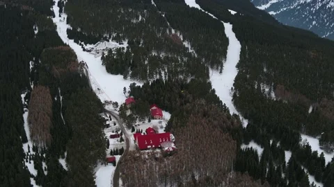 Ski base in Kyrgyzstan Video stock 189425301