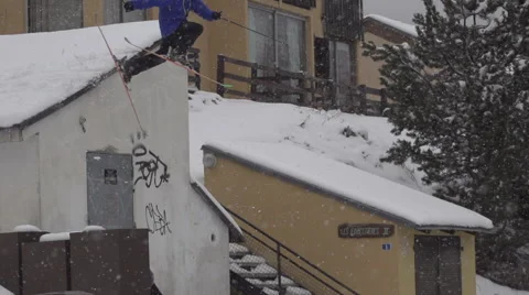 SKI BIGGEST WIPE OUT, IN SLOW MOTION Stock Footage 41750972