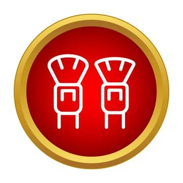 Ski bindings icon showing winter sport equipment Ilustração Stock