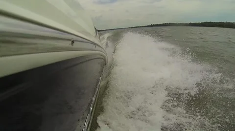 Ski Boat side wake Stock-Footage 42351563